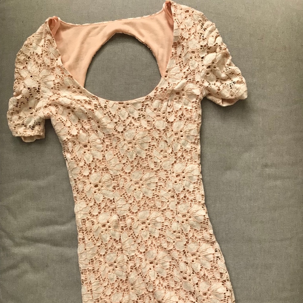 Pins and needles blush dress